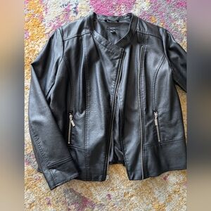 Faux Leather Zip-Front Jacket - Black Women’s Alfani